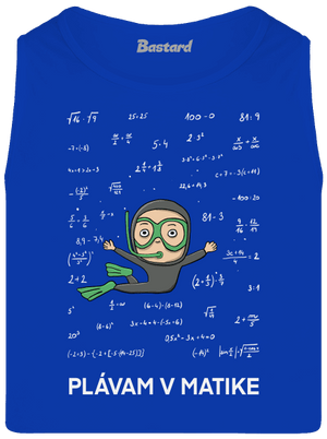 Plávam v matike pánske tielko Royal Blue