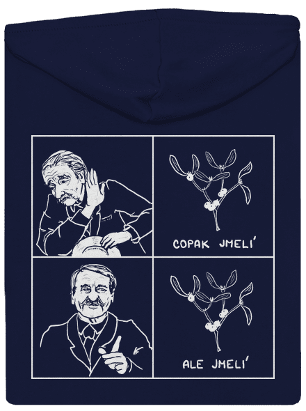 Cimrman: Copak jmelí pánska mikina na zips Navy