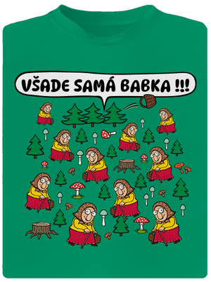 Všade samá babka detské športové tričko Kelly Green Mal