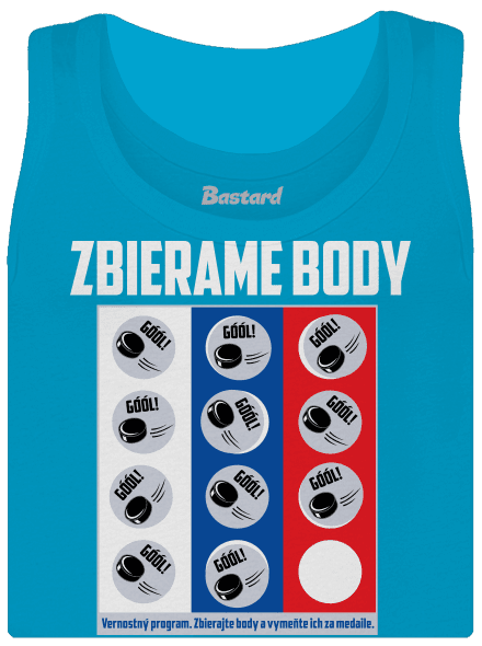 Zbierame body - hokej dámske tielko klasické Blue Atol