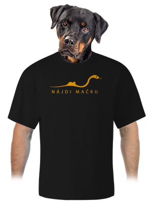 Nájdi mačku unisex tričko oversized Black