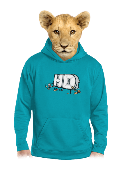 Full HD detská mikina klokanka Hawaiian Blue