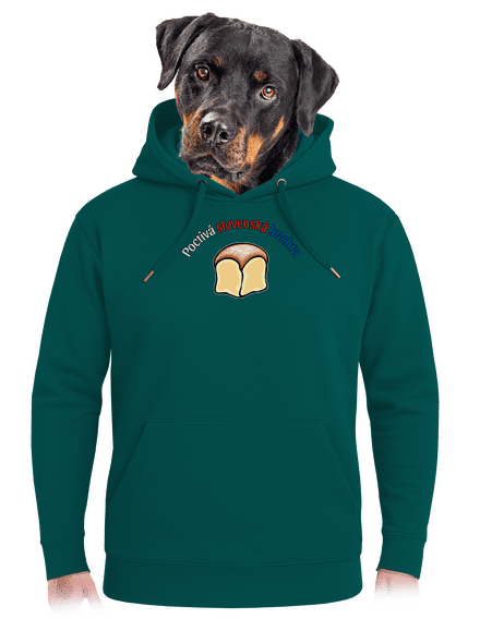 Poctivá buchta a klobása unisex mikina premium Emerald Green