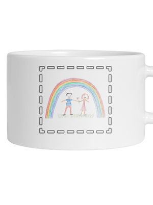 Detské kresby - Nahraj vlastnú hrnček makronka White