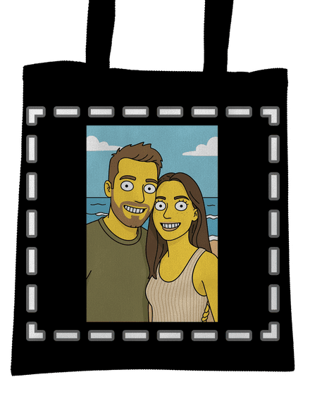 Simpsonovi z vlastnej fotky taška Black