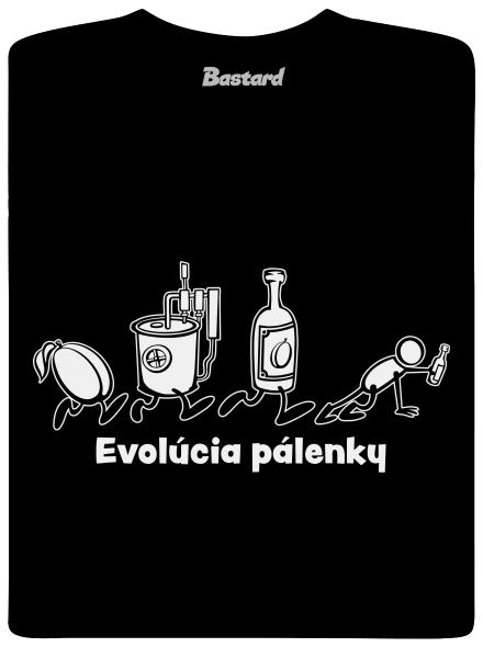 Evolúcia pálenky pánske dlhý rukáv Black