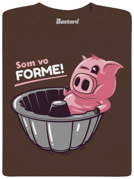 Vo forme pánske tričko Brown