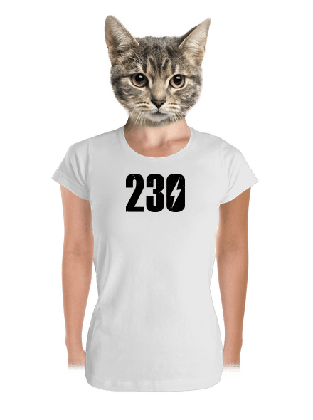 230 V dámske tričko prémium White