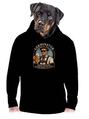 Germinator pánska mikina klokanka Black