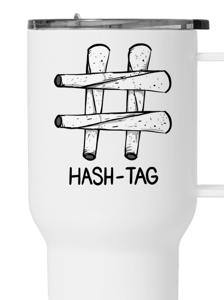 Hash tag termohrnček White