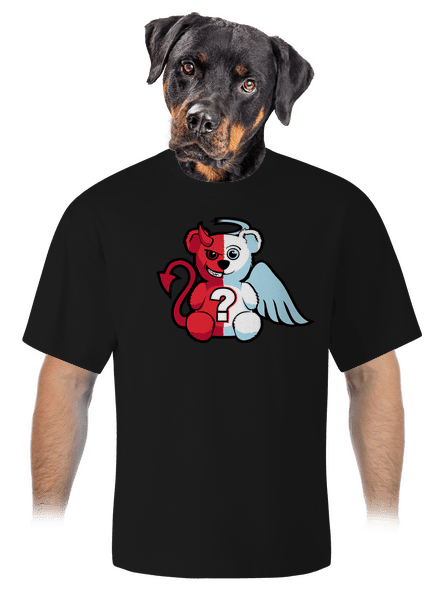 Anjel vs. diabol unisex tričko oversized Black