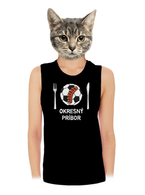 Okresný príbor dámske tielko voľné Black