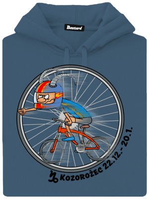 Cyklistický horoskop: Kozorožec dámska mikina klokanka Denim