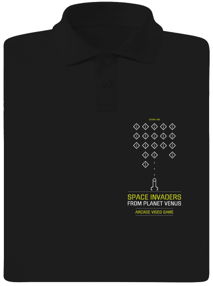 Space Invaders pánska polokošeľa Black