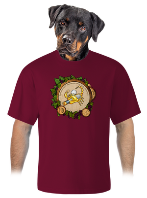 Vínny horoskop: Škorpión unisex tričko oversized Garnet