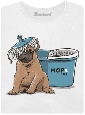 Mops dámske tričko prémium White