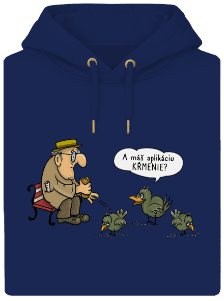Aplikácia Kŕmenie unisex mikina premium Navy