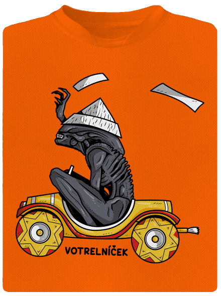 Votrelníček pánske športové tričko Neon Orange
