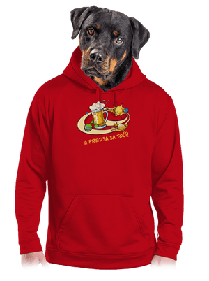 A predsa sa točí! pánska mikina klokanka Red