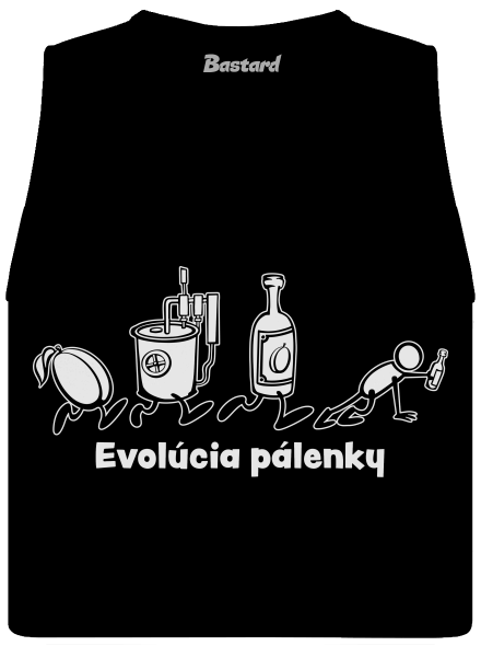 Evolúcia pálenky dámske tielko voľné Black