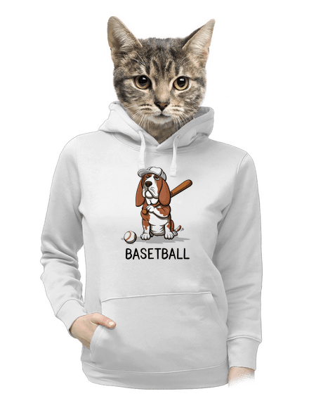 Basetball dámska mikina klokanka White