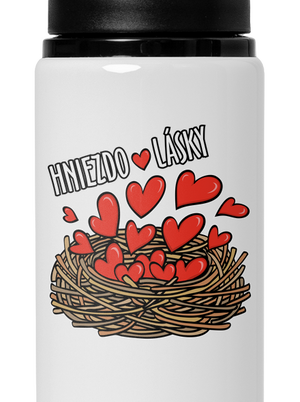 Hniezdo lásky flaša na vodu White