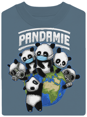 Pandamie unisex mikina bez kapucne Nordic Blue