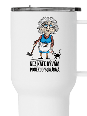 Neklidná bez kafe termohrnček White