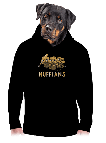 Muffians pánska mikina klokanka Black