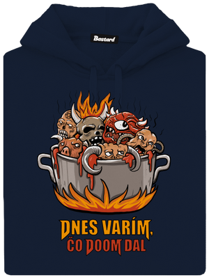 Čo Doom dal pánska mikina klokanka Navy