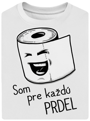 Prdel unisex tričko oversized White