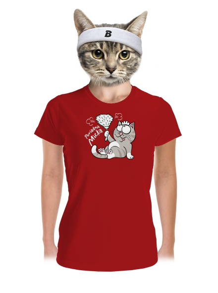 Macko a Micka dámske športové tričko Red Mal