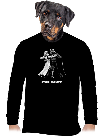 Star dance pánske dlhý rukáv Black