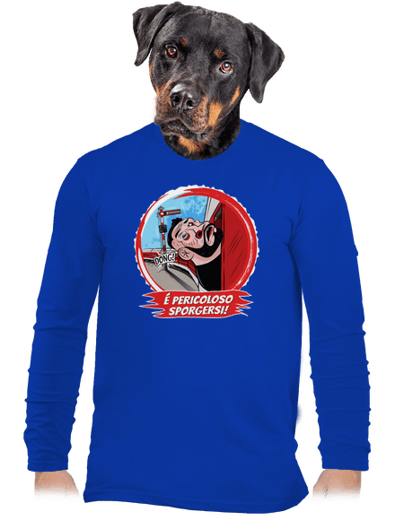 É pericoloso sporgersi pánske dlhý rukáv Royal Blue