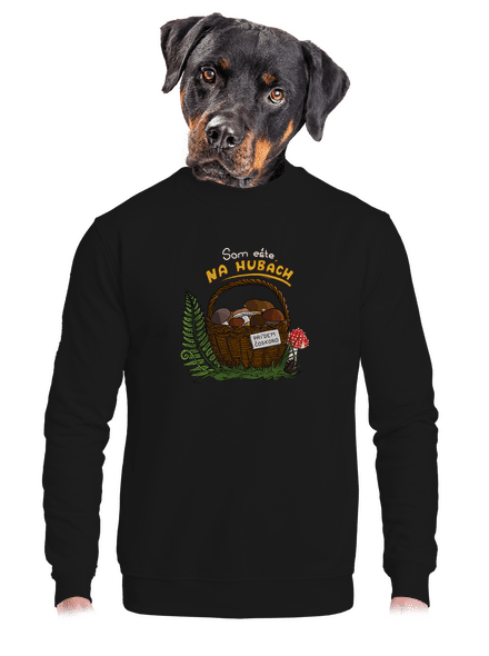 Na hubách unisex mikina bez kapucne Black