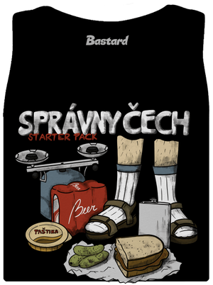 Správny Čech dámske tielko klasické Black