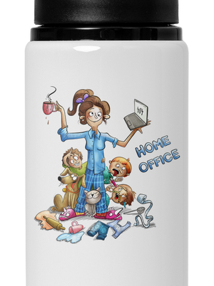 Mamičky home office flaša na vodu White