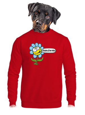 Chcem už len teba unisex mikina bez kapucne Red