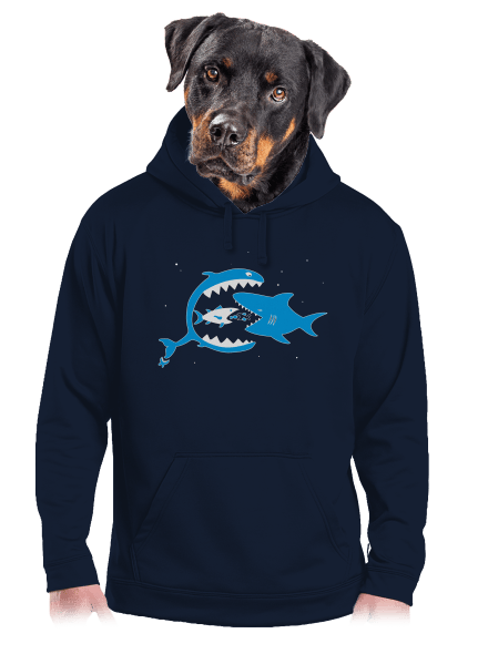 Rybky pánska mikina klokanka Navy