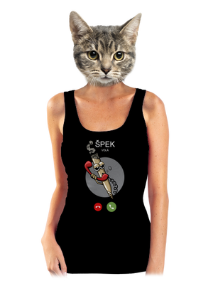 Špek volá dámske tielko klasické Black