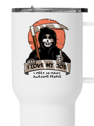 I love my job termohrnček White