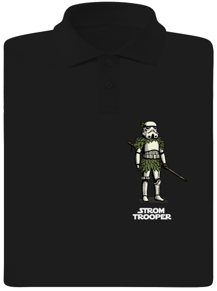 Strom trooper pánska polokošeľa Black
