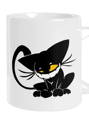 Evil cat veľký hrnček White
