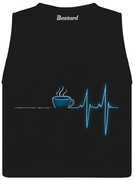 Coffee help dámske tielko voľné Black