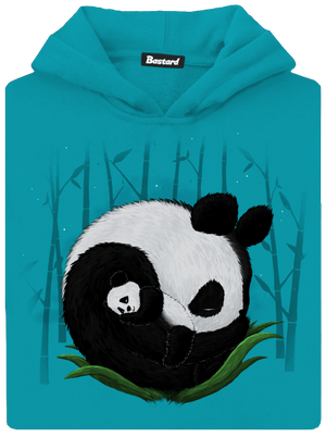 Dve spiace pandy detská mikina klokanka Hawaiian Blue