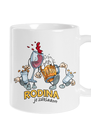 Rodina je základom klasický hrnček White