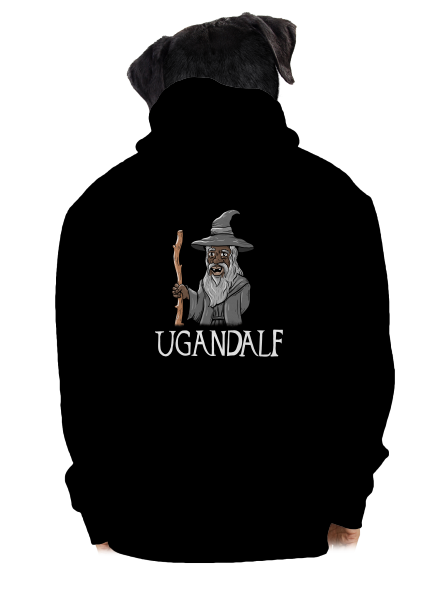 Ugandalf pánska mikina na zips Black