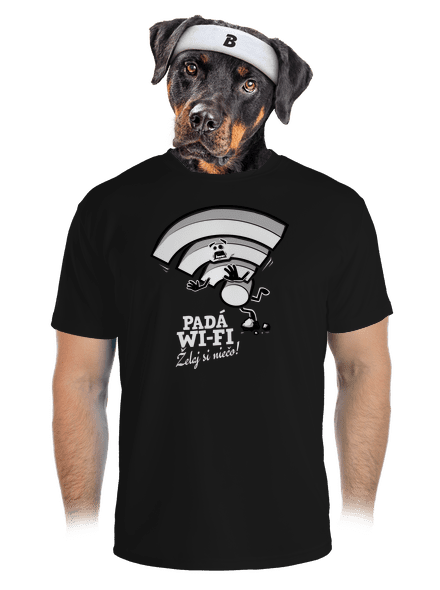 Padá wi-fi pánske športové tričko Black