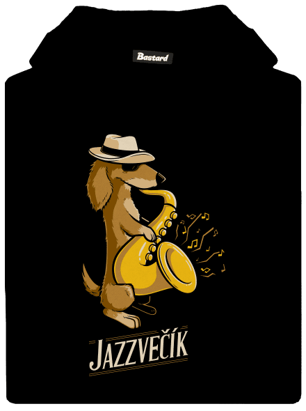 Jazzvečík detská mikina klokanka Black