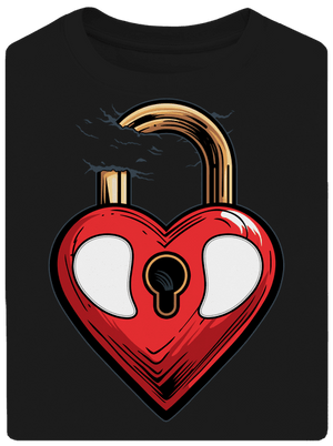 Zámok lásky unisex tričko oversized Black